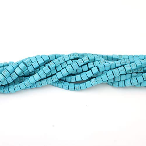 Lot de 50 perles turquoise semi-précieuses 8 mm - 1 fil de pierres précieuses bleues - G248