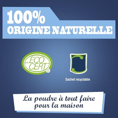 JACQUES BRIOCHIN - Bicarbonate de Soude - Nettoyant Multi-Surfaces - Nettoie, Dégraisse, Désodorise - Sachet Doypack Recyclable - Certifié ECOCERT - Fabriqué En France - 900 g