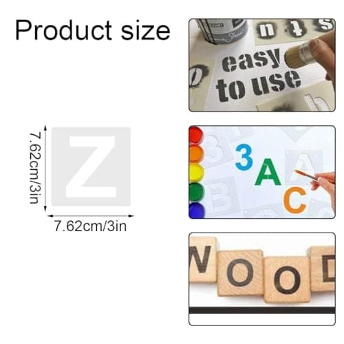KGDUYC Aides pour Dessin et Lettrage,Pochoirs en Plastique réutilisables lavables Pochoirs alphanumériques avec Lettres, adaptés au Scrapbooking, à la Peinture, 5 cm (36 pièces)