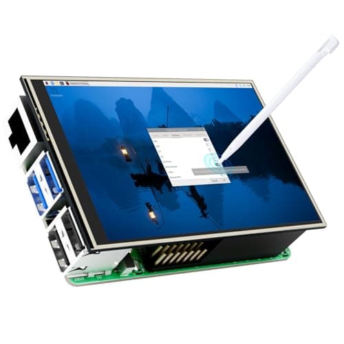 Écran Tactile 3.5 Pouces, 480 x 320 Pixels 60 FPS Mini Moniteur avec Stylet et Mini-Ventilateur pour Raspberry Pi 3/4/5