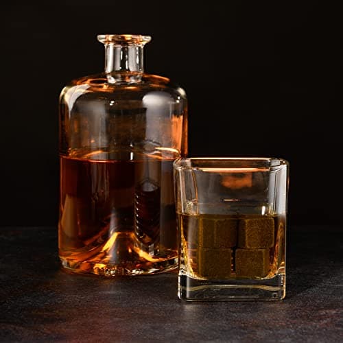 GOURMEO Stéatite Naturelle-Glaçons Réutilisables, Whisky, Pierres Froides-Ensemble de 9 pièces, Terre, 2, 2