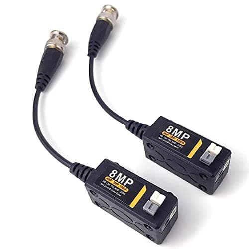 Erpmlyo 1Set HD BNC Video Balun 8MP 1080P 720P Émetteurs-Récepteurs UTP Cat5 HD CVI TVI AHD Pièces de Rechange Accessoires pour CAMÉRA