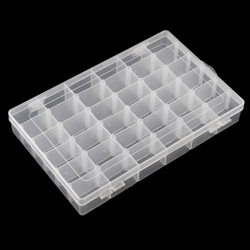 ZOENHOU Lot de 6 boîtes de rangement à 36 compartiments, en plastique, réglables, avec séparateurs amovibles, boîte de rangement transparente avec compartiments et couvercle pour petites pièces,
