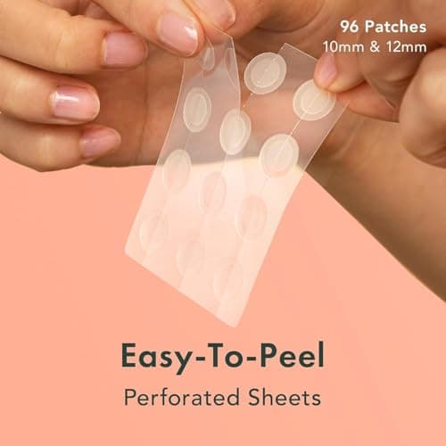 Rael Patch Anti Bouton Invisible - Pour Visage, Acne, Pimple Patches, Skincare Coreen, Hydrocolloïdes, Deux tailles (96 Patchs)
