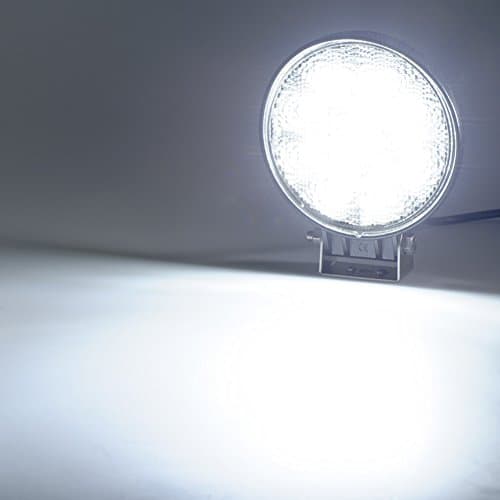 AUXTINGS 10 Pieces 10 cm 27W Spot Rond Barre Lumineuse LED Lampe de Travail Bar Off Road camions SUV Conduite Feux de Brouillard 12V 24V