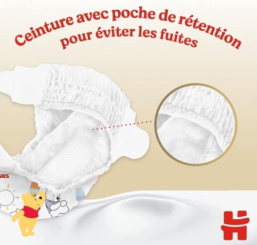 HUGGIES Extra Care - Couches bébé Taille 5 (11/25kg) - Pack de 66 couches - extra doux - barrières anti fuite - facile à changer - hypoallergénique et testé dermatologiquement - avec des motifs Disney