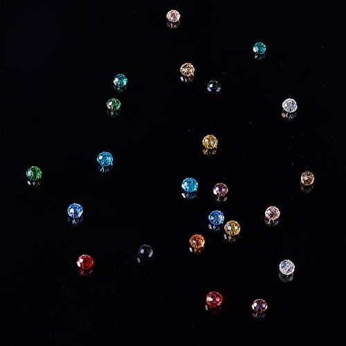 PH PandaHall 1800~2160pcs Perles en Verre Facette Electroplate, Couleurs Mixtes, 3x2mm, Trou: 1mm
