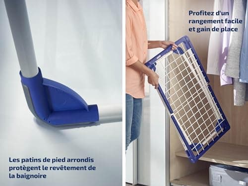 Leifheit Séchoir sur pied Pegasus 120 Solid Compact, séchoir à linge grande surface d'étendage, étendoir à linge solide et robuste de taille compacte