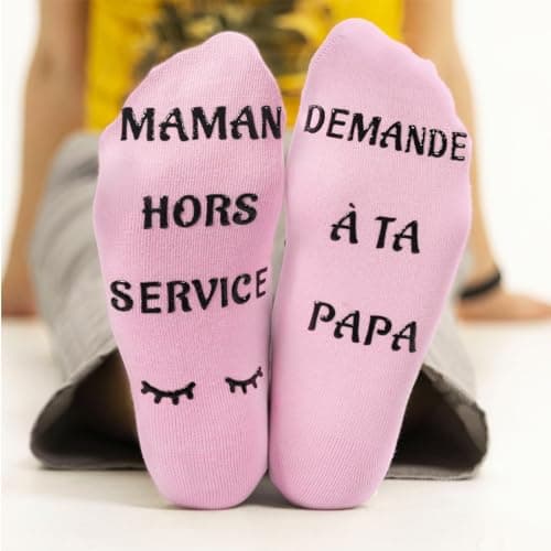 Sunia Cadeau Noel Femme, Chaussettes Humour Femme 39 42,Cadeau Femme Original Utile,Chaussettes Rigolotes Femme,Cadeau Maman Mamie Soeur Nounou,Cadeau Rigolo Anniversaire Saint Valentin Fete des Meres