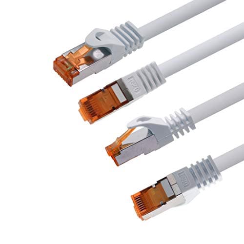 1aTTack.de 1m - Câble réseau Cat.7 5 couleurs 01-5 pièces Câble LAN Gigabit Ethernet Câble patch 10000 Mbits Câble Cat7 Câble S FTP PIMF blindage LSZH Câble brut Cat.7 Prise Rj45 Cat 6a - 5 x 1 mètre