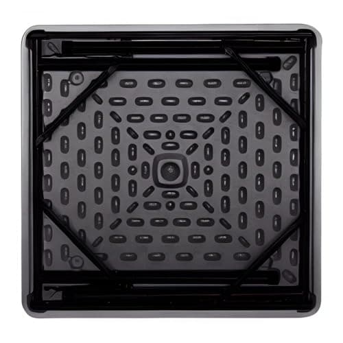 CHEFGASTRO Table de Buffet Mobile Pliante pour terrasse, Balcon, ou Jardin | HxLxP 86x86x74cm | pour jusqu'à 4 Personnes | Noir | Intérieur et extérieur