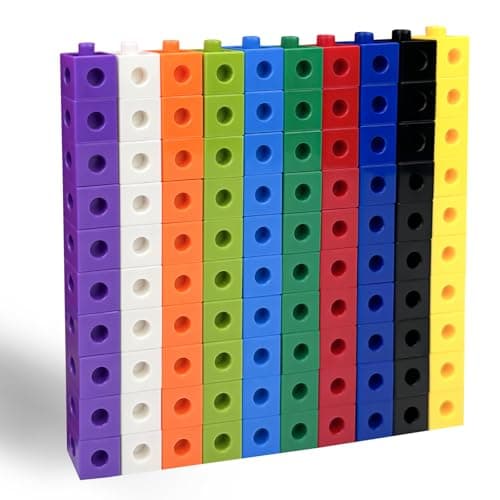 Newpop 100 Cube Mathématiques, Blocs de Construction Math, Cube Calcul Construction Enfant, Cubes de Liaison, Montessori Mathe Cubes Emboitables, Cube Activity Kit, pour Enfants 3+