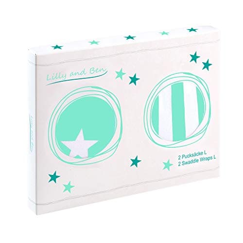 Lilly and Ben® Sac de Couchage emmaillotage bébé - S/M (0-3 Mois) - Gigoteuse-s emmaillotage Swaddle Wrap - Lot de 2
