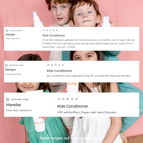 boep Après-shampoing pour enfants | Après-shampoing végétalien naturel pour enfants | Hydrate, démêle les cheveux et assure un meilleur peignage (100 ml)
