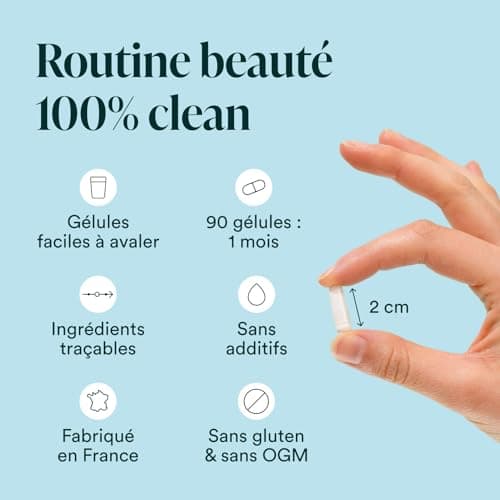 NOVOMA Collagène Marin + Acide Hyaluronique, 1000 mg de Collagene Pur Hydrolysé Type 1 & 3, Avec Vitamine C, Zinc et Biotine, Beauté de la Peau, Cheveux et Ongles, 90 gélules