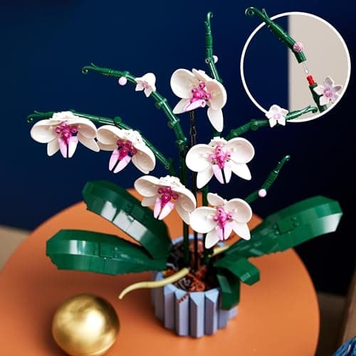 LEGO Icons L’Orchidée - Plantes ou Fleurs Artificielles d'Intérieur pour Décoration de Maison, Loisirs Créatifs pour Adultes, Collection Botanique 10311