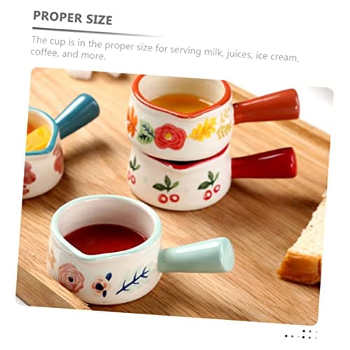 YARNOW 6 Pièces Petit Pot à Lait en Céramique Crémier De Lait De Café Mini Pichet à Sauce Pichet De Service Pot à Crème pour Pots à Crème en Céramique Concentré Tasse De Lait