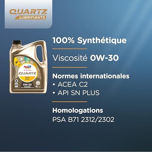 TotalEnergies Quartz Ineo First 0W-30, Huile moteur essence et Diesel, 5 litres