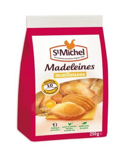 St Michel Madeleines Moelleuses Natures x10 en sachet individuel 250g
