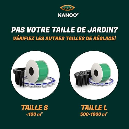 kanoo® Kit d'installation avec câble Robot Tondeuse + Piquet de Fixation pour Jardin + connecteurs de câble | pour Installation du câble de délimitation Robot Tondeuse dans Un Jardin