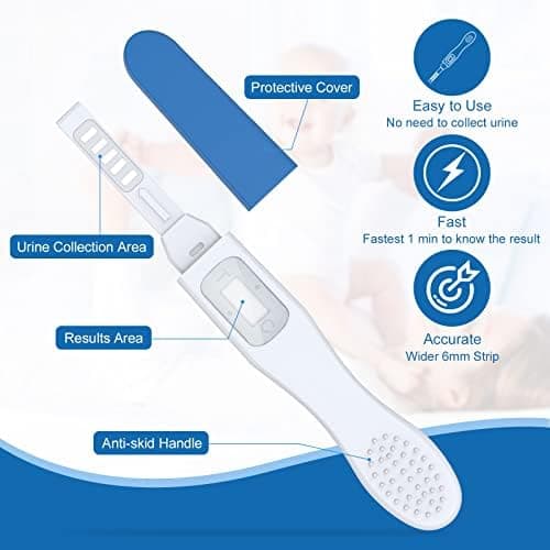 MOMMED Test de grossesse, 3 unités de tests de grossesse emballés individuellement, Test HCG, Test grossesse, Pregnancy Test, Résultats en 1 minute plus rapide