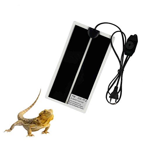 Tapis Chauffant Reptile, PeSandy 28x15CM Tapis Chauffant Terrarium Réglable avec Contrôle De La Température pour Reptiles -Tortue, Serpents, Lézards, Geckos, Araignées -Tapis De Sécurité Pour Aquarium