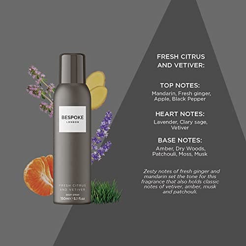 Bespoke Fresh Citrus and Vetiver Spray Corporel pour Homme 150ml