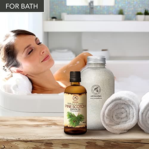 Huile Essentielle Pin 100ml - Pinus Sylvestris - Naturelle pour un Bon Sommeil - Beauté - Bain - Aromathérapie - Relaxation - Spa - Diffuseur Arôme & Lampe - Pine Scotch Oil