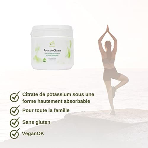 Benessence - Citrate Potassium en poudre soluble - Intégrateur Alimentaire - 250 jours d'intégration - 500 gr