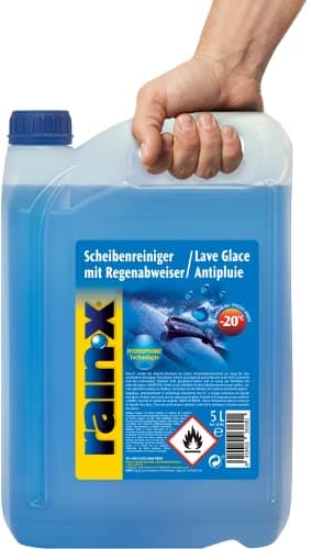 Rain-X Lave Glace Concentré Voiture Hydrophobique, Liquide de Refroidissement et Anti-Pluie Pare-Brise -20° 5 L
