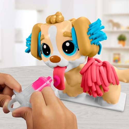 Play-Doh Coffret Le Cabinet Vétérinaire, Mallette Transportable avec Chien, 10 Outils et 5 Pots de Pâte à Modeler Atoxique, Jouet Créatif pour Enfants dès 3 Ans