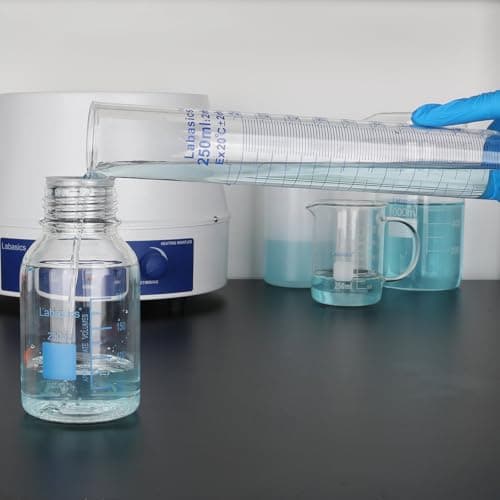 Labasics Verre Cylindre Gradué (3-Paquet) 100 ml, Graduated Cylindre en Verre Borosilicaté Cylinder de Mesure Éprouvettes Cylindriques