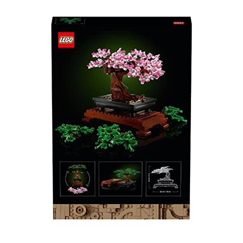 LEGO 10281 Icons Bonsaï, Projet de bricolage pour adultes, arbre pour la maison, collection botanique