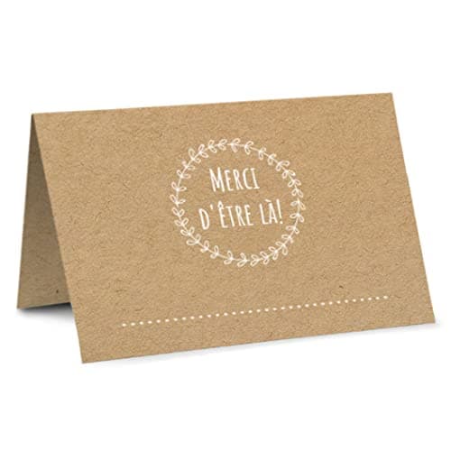 Partycards Marque Place Mariage, Décoration Mariage et Baptême, 50 Pièces A7, Idéal pour Deco Mariage et Marque Place, pour un Mariage Élégant et Raffiné