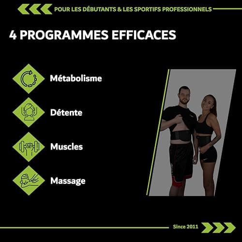 eaglefit - Ceinture EMS Efficace pour Les abdominaux à la Maison - Fitness Appareil d'entraînement pour Les abdominaux & Le Dos (électrostimulation) Entraîneur Ceinture électrique INCL. App