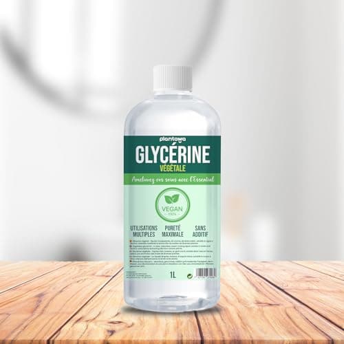 PLANTAWA Glycérine Végétale 1L | Glycérine Liquide Pour Faire Du Savon, Haute Pureté, Hydratant Naturel Cheveux et Peau, Sans Parfum Idéal Savons, Shampooings, Crèmes, Qualité Pharmaceutique