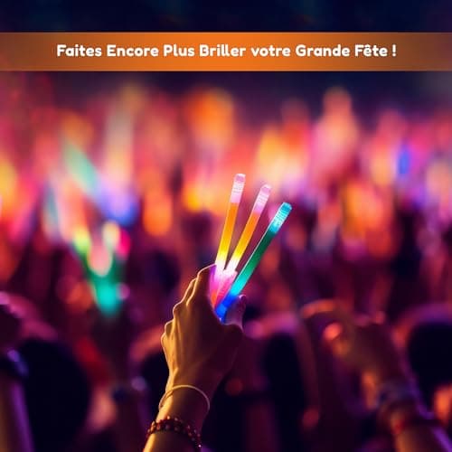 Glow Fever Bâtons lumineux Multicolores de 15,2cm (6”) - 100 Pièces Bâtons lumineux Accessoires de fête fluorescents pour Festival, Halloween et Mariage - Lumières pour Soirée