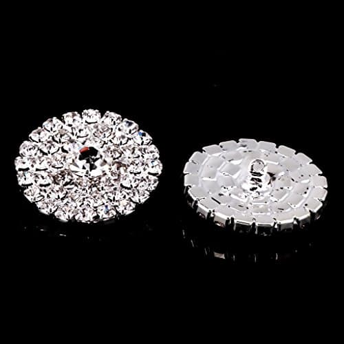 5 Pièces 21mm Boutons Ronds En Strass avec pour La Couture de Scrapbooking