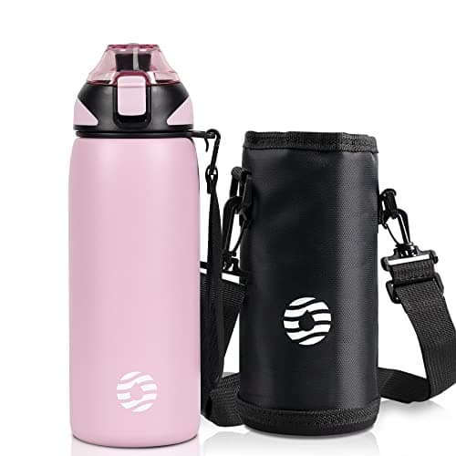 FJbottle Gourde Isotherme - 400ml/600ml/800ml/1L - Bouteille Isotherme Gourde Inox Bouche Standard, Gourde Sport Étanche, Gourde Enfant sans BPA, pour Sport, Gym, Voyage
