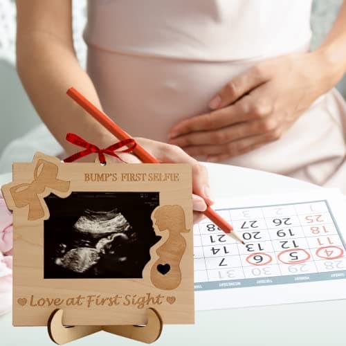 Heart's Sign Cadre échographique « Love at First Sight » | Cadeau pour future maman et maman enceinte | Cadres photo sonogramme | Cadeau pour nouvelle maman pour femme