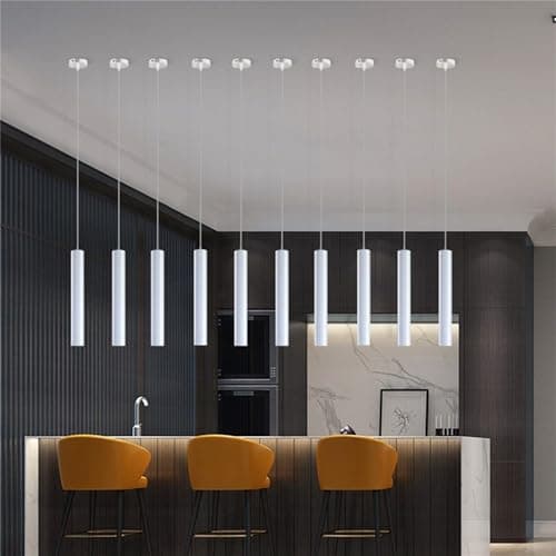 Lywins 12w 3000k Dia 5CM L30CM Tube LED COB Pendentif Plafonnier Moderne Lumières Spot Light Downlight Lampe Suspension pour Cuisine Île Salle À Manger Bar Comptoir Boutique