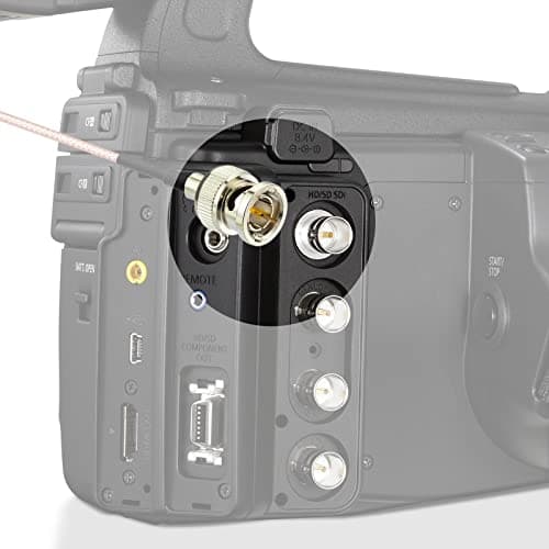 Superbat Câble SDI Vidéo 50cm Câble BNC Double Mâle à Angle Droit RG179 75 Ohms, pour Équipement Vidéo Caméra BMCC, Supporte Câble Vidéo HD-SDI 3G-SDI 4K 8K SDI (Double Angle Droit, 1 Pièce).