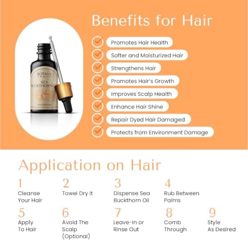 Huile d'argousier 50 ml – Hippophae Rhamnoides – Pressée à froid – Huile d'argousier – Huile de Buckthorn de mer – Pure & naturelle – Huile de support – Huile de soin – Huile de soin – Huile pour le