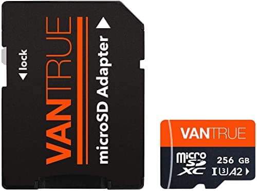 Vantrue 256 Go Carte mémoire microSDXC UHS-I U3 4K avec Adaptateur Compatible avec Dashcam, Smartphone, Tablette, caméra d'action et caméra de Surveillance (256Go)