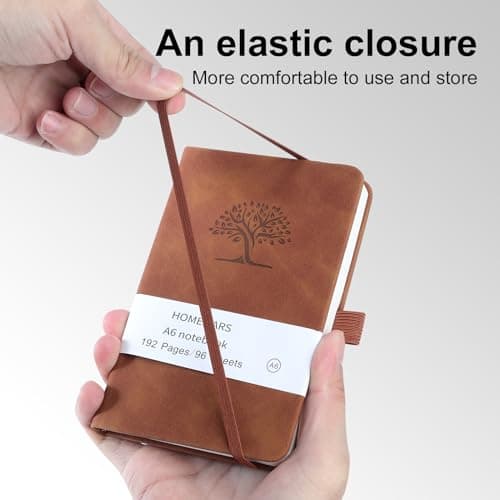 HOMEMARS Carnet de Notes, Cahier A6 Page Blanche,Vert Marron Bleu, Petit Carnet, Petit Cahier, 3 Paquet, Cahier de Note, Carnet de Voyage, 14.4 cm x 9.6cm, 192 Pages Chacune, Motif d'arbre en Relief