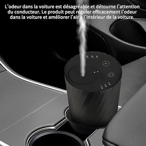 MEKOTRIN Diffuseur Huiles Essentielles, Désodorisant Voiture 20ML Aromathérapie sans Eau - Minuterie, Marche Arrêt Automatique, Diffuseur Parfum Maison Bureau Voiture(Bande Diagonale)