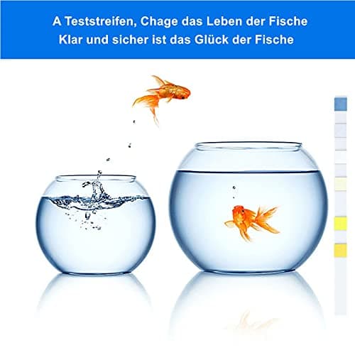 Lot de 100 bandelettes de test 6 en 1 pour aquarium, test du pH nitrite, nitrate, chlore, dureté carbonatée générale, eau salée, eau douce d'aquarium