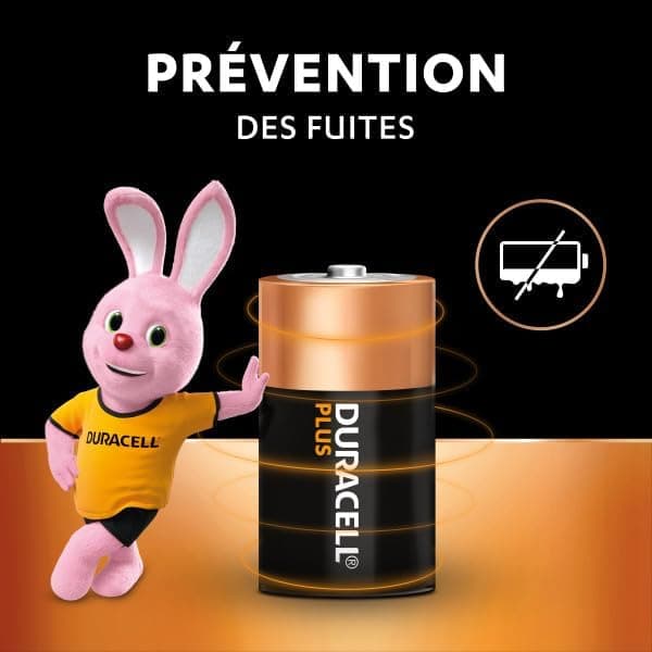 DURACELL D Plus Piles Alcalines (Lot de 4) 1.5V, LR20 | Durée de vie garantie à 100% - Idéales pour les appareils du quotidien - Emballage 0% plastique - Conservation 10 ans