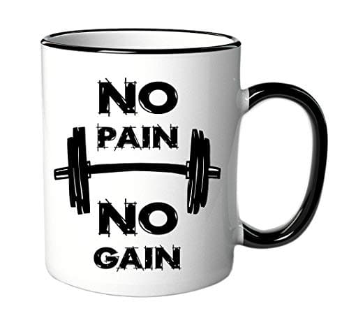 geschenke-fabrik.de Tasse avec inscription « No Pain No Gain »