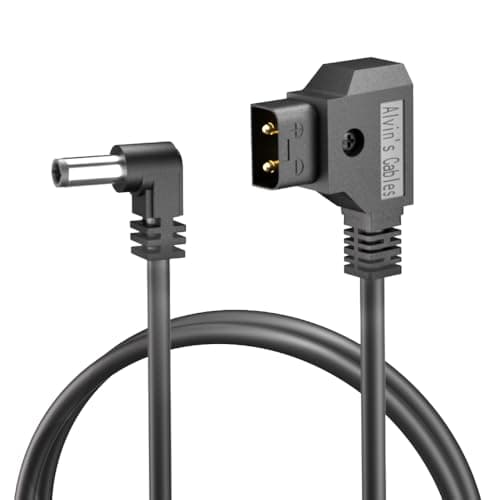 Alvin's Cables Anton Bauer Power Tap D-Tap vers 2.1 DC 12V à Angle Droit Câble pour Moniteurs KiPRO LCD 1.5M